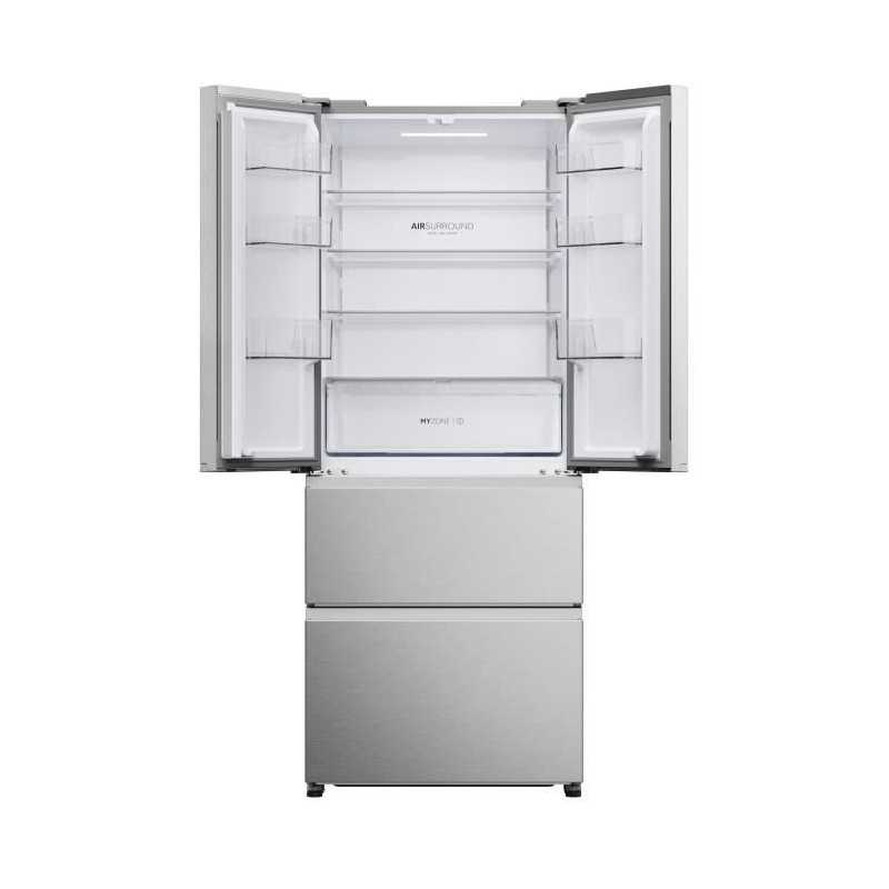 Réfrigérateur multi-portes - HAIER - HFR3718ENMM - Classe E - 402 L (262 + 140) - 37 dB - Gris