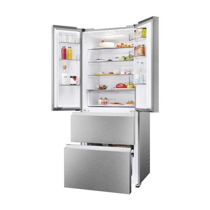 Réfrigérateur multi-portes - HAIER - HFR3718ENMM - Classe E - 402 L (262 + 140) - 37 dB - Gris