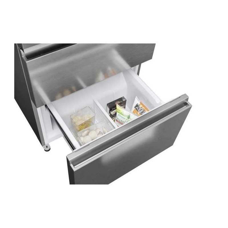 Réfrigérateur multi-portes - HAIER - HFR3718ENMM - Classe E - 402 L (262 + 140) - 37 dB - Gris