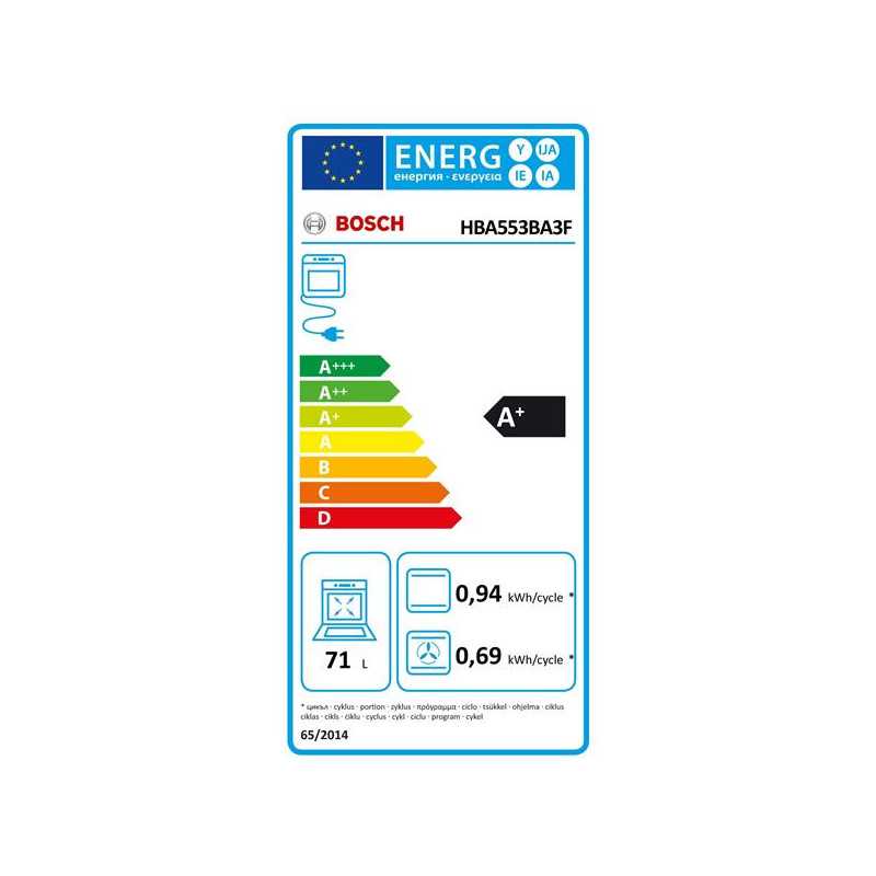 Four hydrolyse - écolyse BOSCH HBA553BA3F