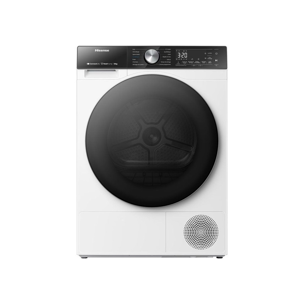 Seche-linge pompe a chaleur HISENSE DH5S102BW - 10 kg - Inverter - Connecté - Classe C
