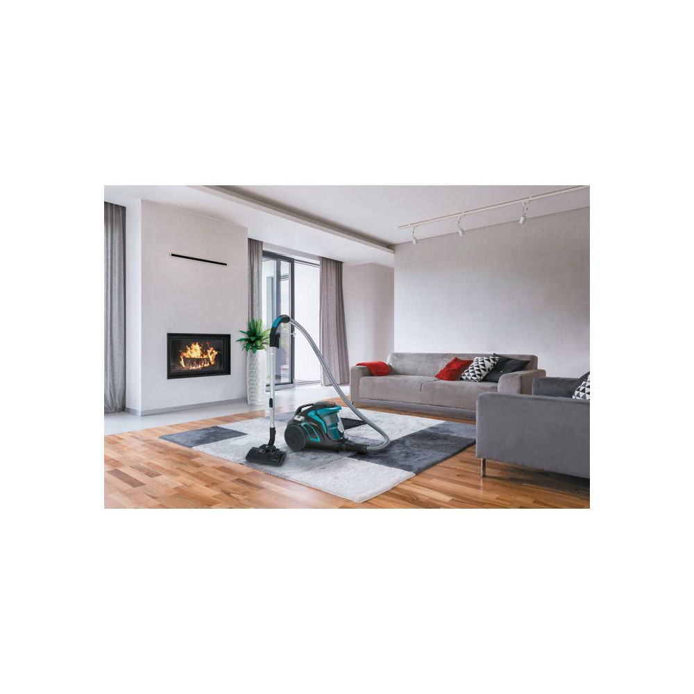 Hoover H-Power HP710PAR - Aspirateur traineau sans Sac Cyclonique - Vidage Facile et hygiénique DustClean - Filtre Hepa