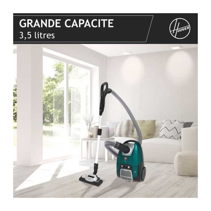 HOOVER HE530ALG Aspirateur traîneau avec sac, Puissant 850 W, Silencieux 69db, Grande Capacité 3,5L Special Allergie & Poils A