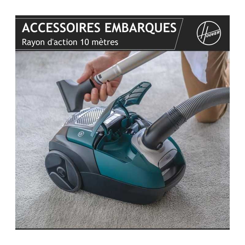 HOOVER HE530ALG Aspirateur traîneau avec sac, Puissant 850 W, Silencieux 69db, Grande Capacité 3,5L Special Allergie & Poils A