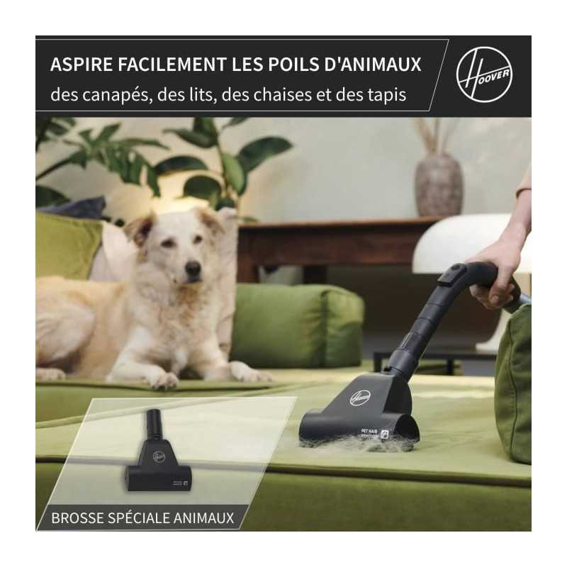 HOOVER HE1 - Aspirateur Traineau avec sac Compact et Puissant - Grande Capacité 2,5L- Haute-performance sur Sols Durs et Moquet