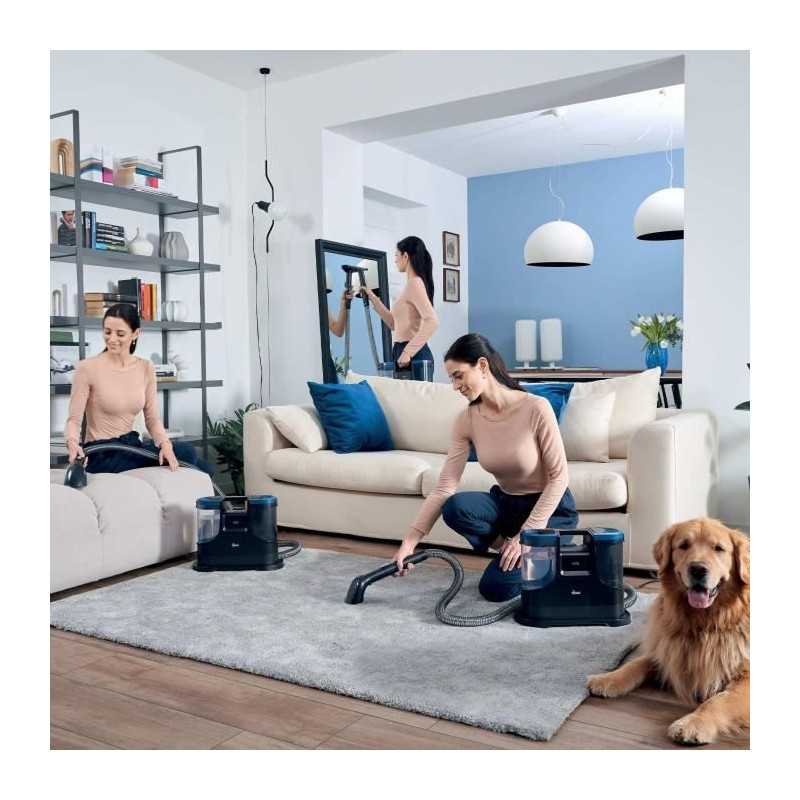 Nettoyeur Détacheur Shampouineuse HOOVER HS500 - Lave et Seche Tapis,Moquette, Canapé, Tissus, Sieges Voiture - Puissant 400W