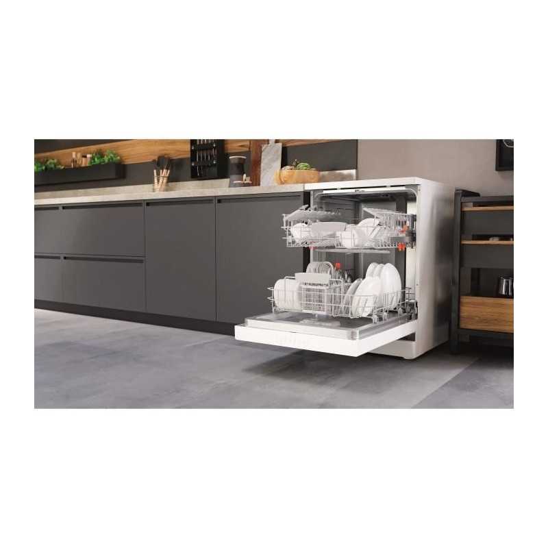 Lave-vaisselle pose libre HOTPOINT H4FD641A - 14 couverts - L60cm - 41 dB - Blanc