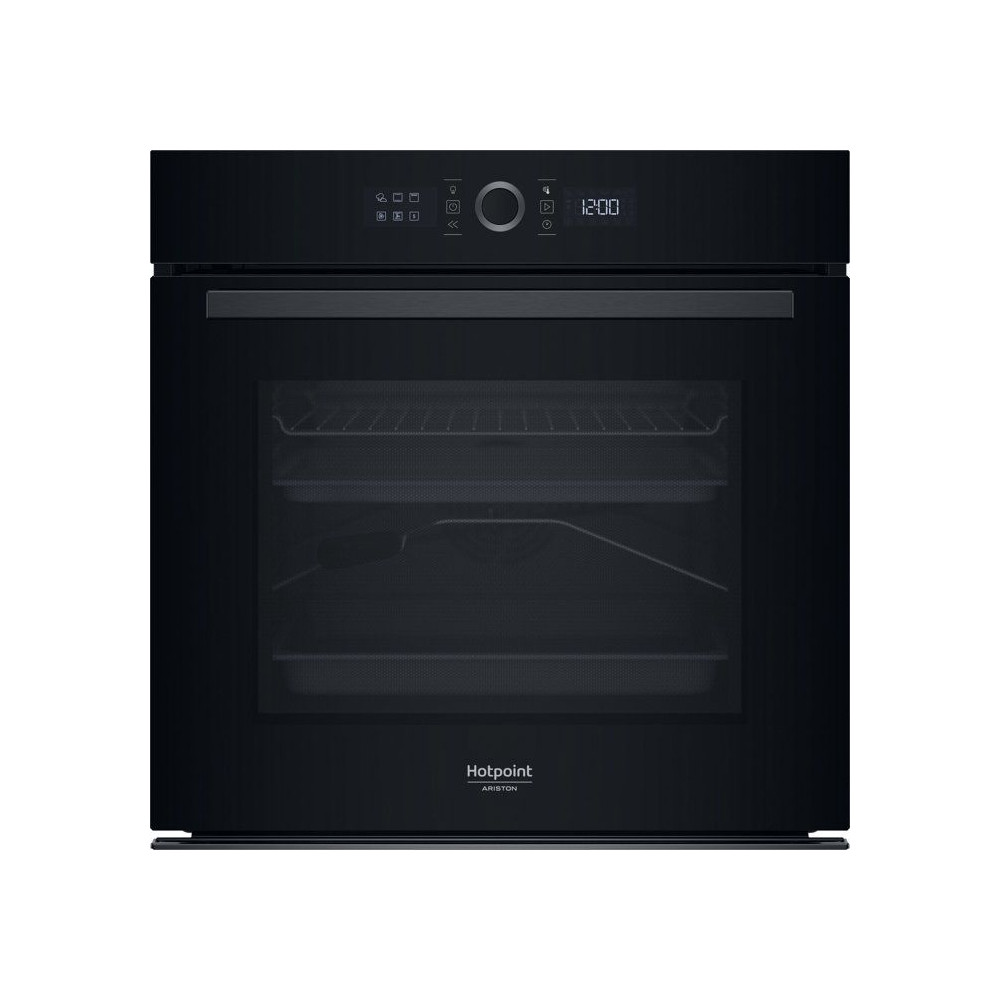 Four encastrable - Pyrolyse - HOTPOINT - HA4S80PM0BA - Noir - Porte froide - 73 L - 59,5 x 56,4 x 59,5 cm