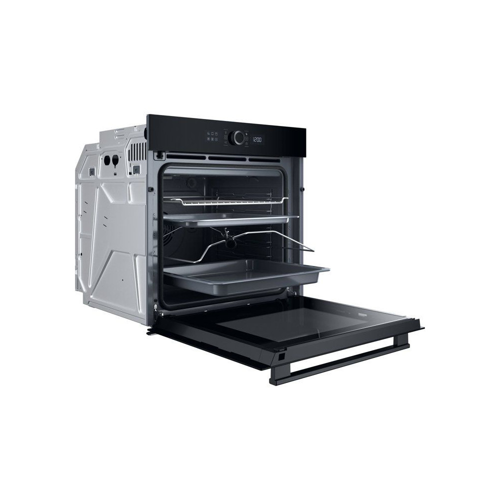 Four encastrable - Pyrolyse - HOTPOINT - HA4S80PM0BA - Noir - Porte froide - 73 L - 59,5 x 56,4 x 59,5 cm