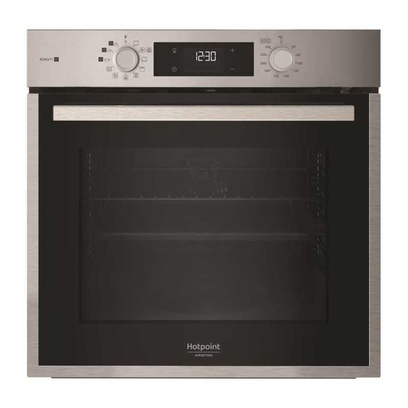 Four encastrable - Pyrolyse hydrolyse - Chaleur pulsée - HOTPOINT - HAO854PSX - Inox - 71 L - A++
