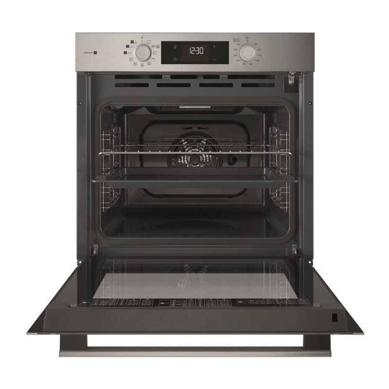 Four encastrable - Pyrolyse hydrolyse - Chaleur pulsée - HOTPOINT - HAO854PSX - Inox - 71 L - A++