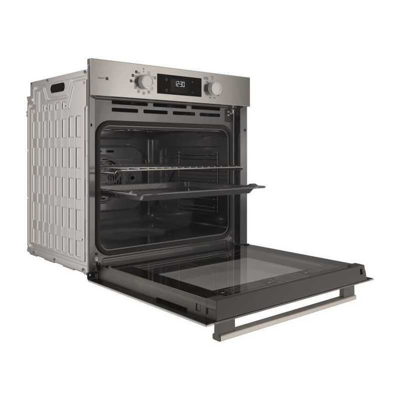 Four encastrable - Pyrolyse hydrolyse - Chaleur pulsée - HOTPOINT - HAO854PSX - Inox - 71 L - A++