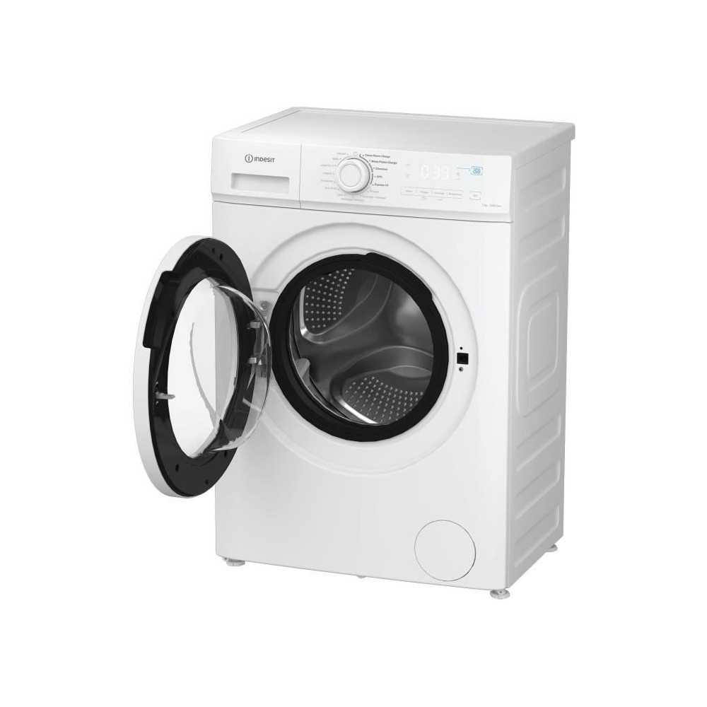 Lave-linge hublot INDESIT IMA762MYTIMEFR - 7 kg - Induction - 1200 trs/min - Push&Go - Classe A - Blanc