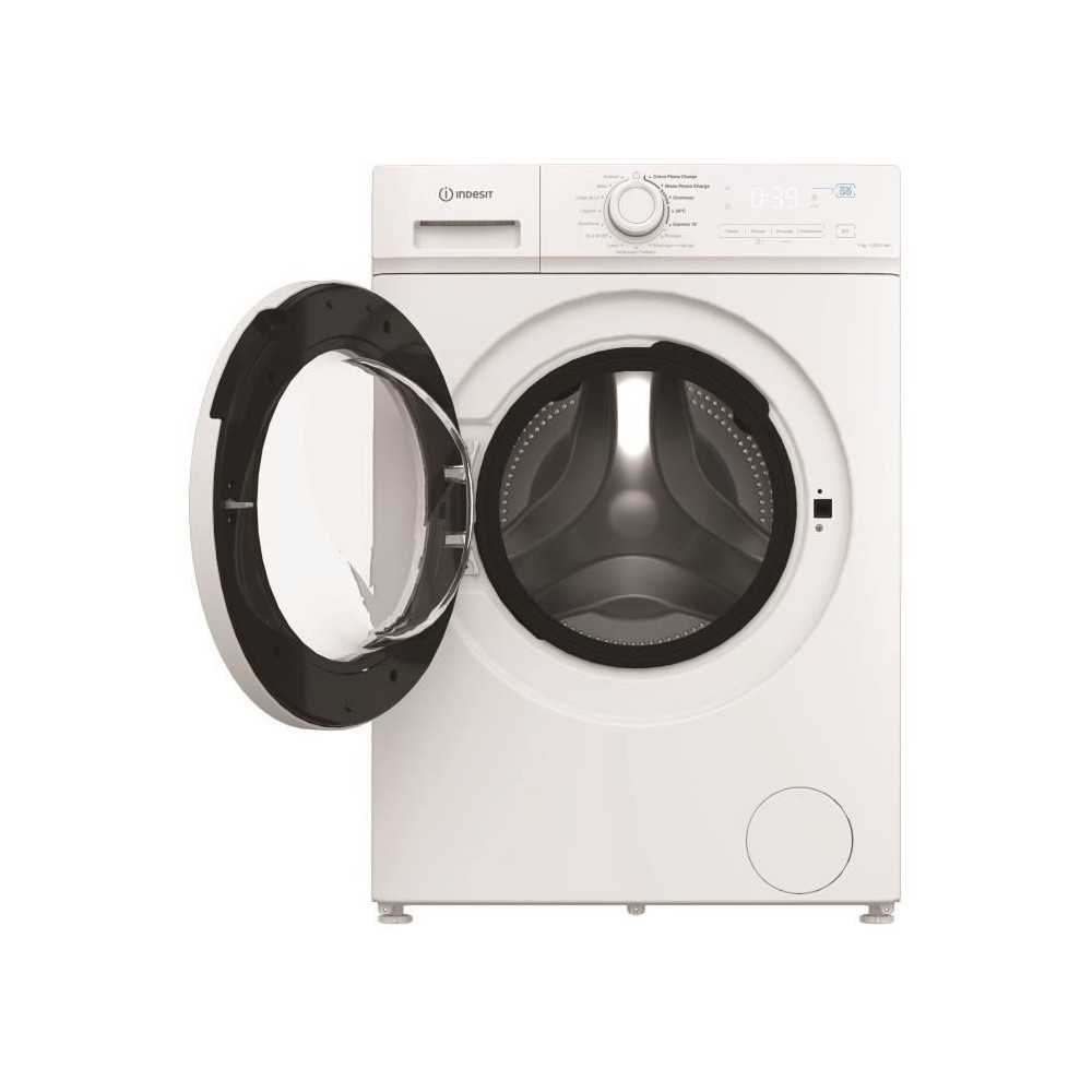 Lave-linge hublot INDESIT IMA762MYTIMEFR - 7 kg - Induction - 1200 trs/min - Push&Go - Classe A - Blanc