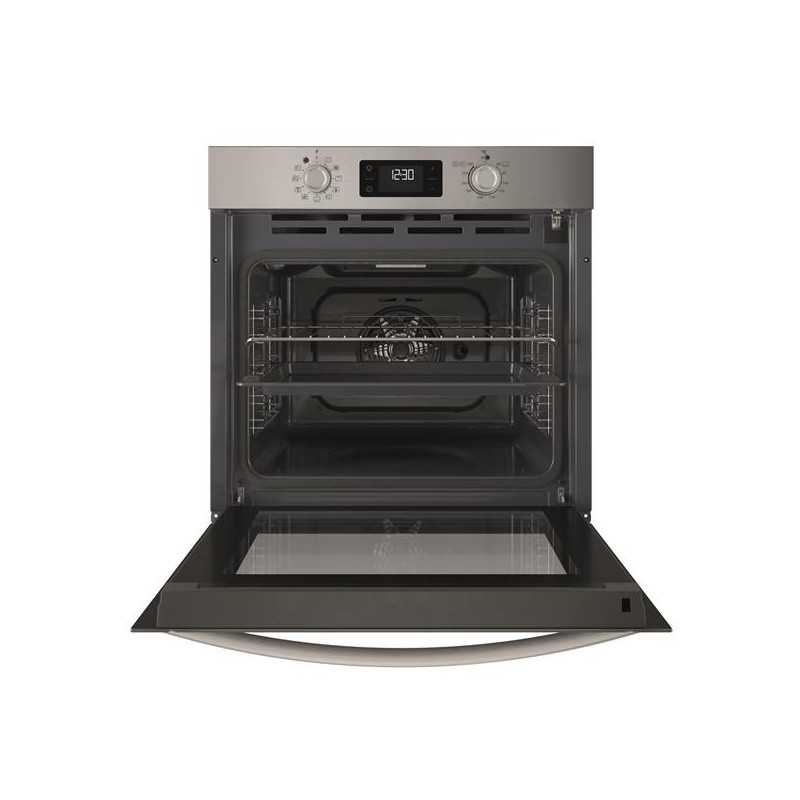 Four, pyrolyse + hydrolyse, inox, Chaleur pulsée, boutons manettes, Tur INDESIT - IO278PX