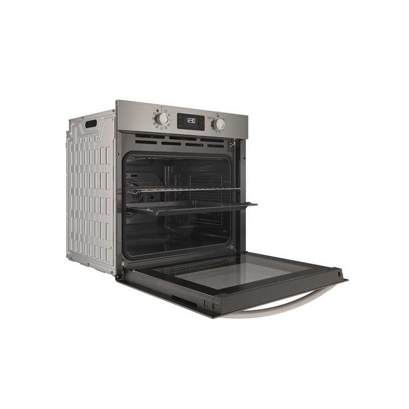 Four, pyrolyse + hydrolyse, inox, Chaleur pulsée, boutons manettes, Tur INDESIT - IO278PX