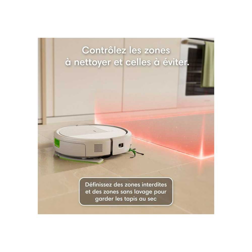 iRobot ROOMBA 115 - Robot aspirateur laveur - 15 000 Pa - 240 ml - Blanc