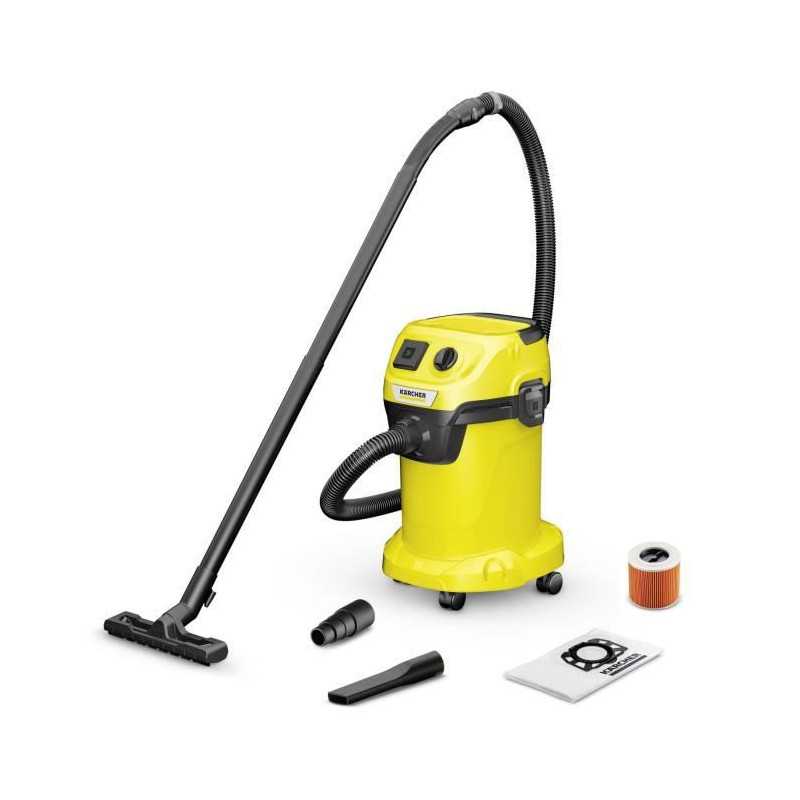 Aspirateur eau et poussiere KARCHER WD 3 P V-19/4/20 - Cuve polypropylene 19 L - 1000W Prise electroportative