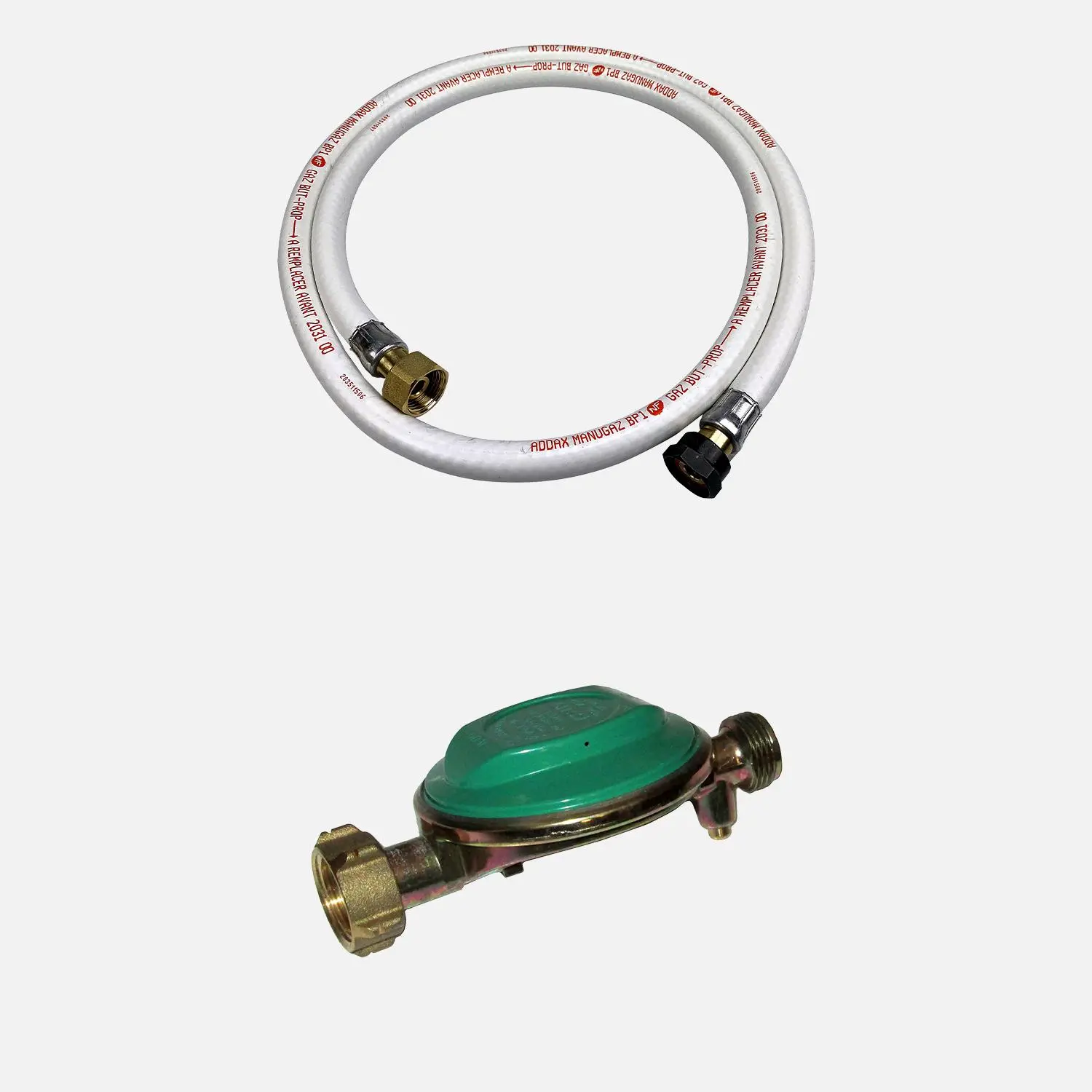 Kit tuyau flexible de gaz + détendeur Butane 25mm