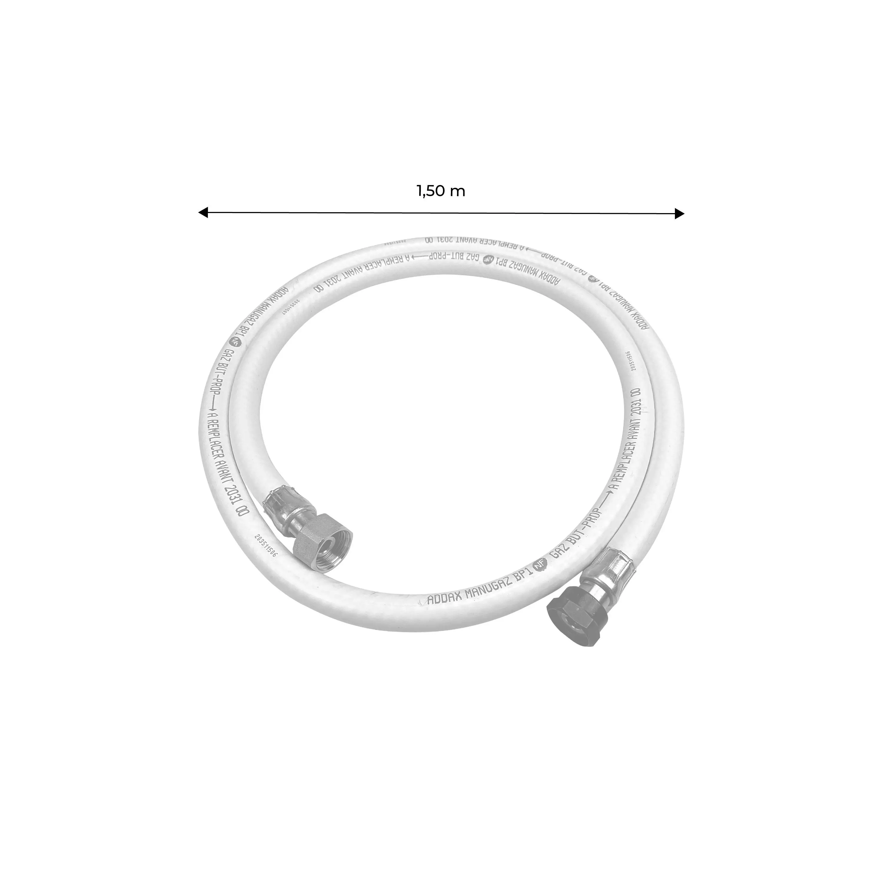 Kit tuyau flexible de gaz + détendeur Quick-on Butane 20mm