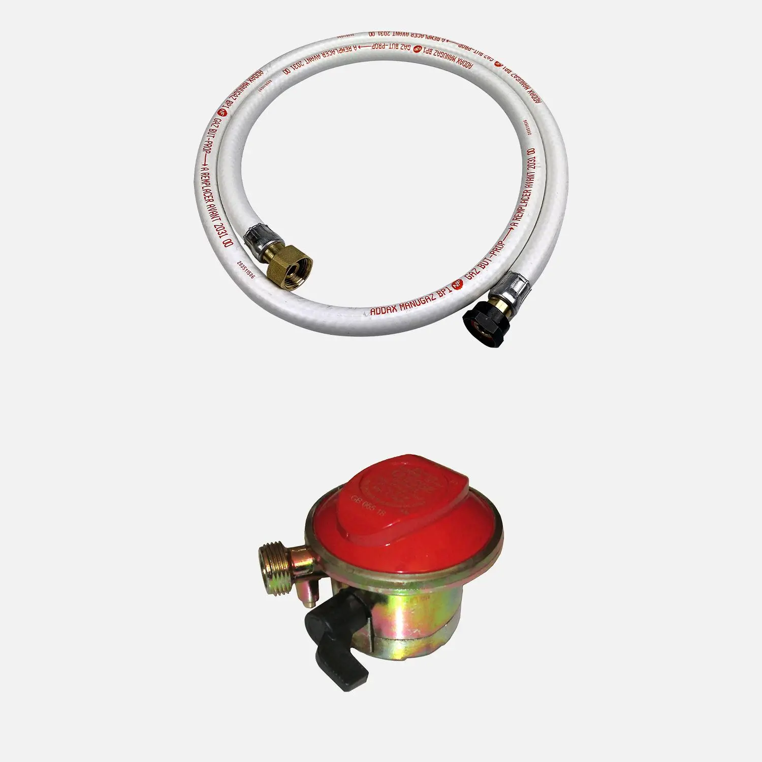 Kit tuyau flexible de gaz + détendeur Quick-on Propane 20mm