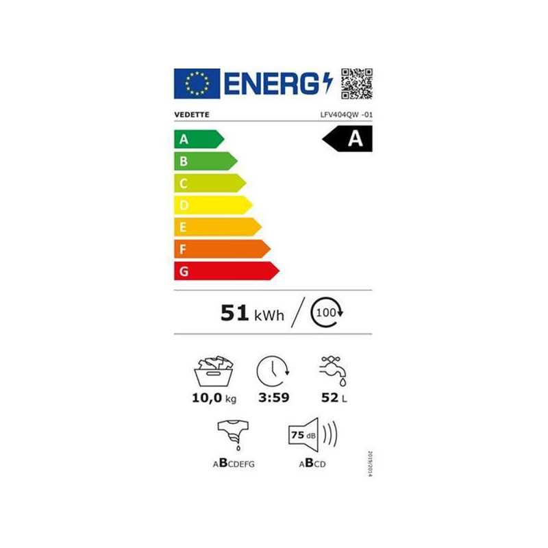 VE LLF 10KG 1400Tr INDUCTION VEDETTE - LFV404QW