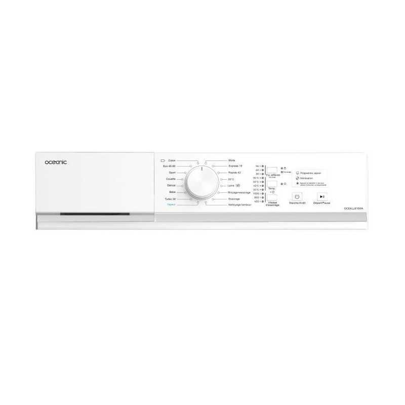 Lave-linge frontal OCEANIC OCEALL610WA - 6 kg - Induction - 60 cm - 1000 trs/ min - Blanc