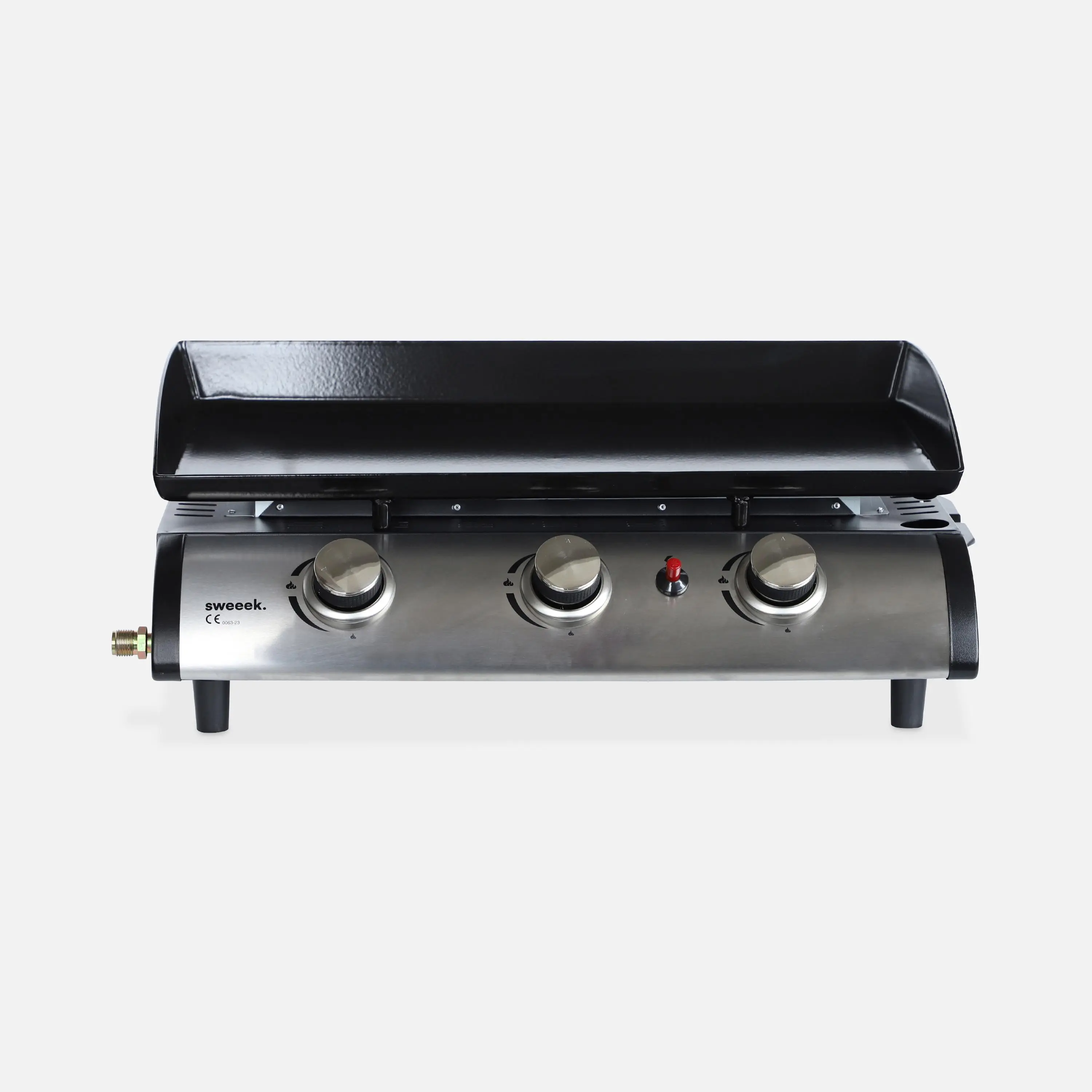Plancha gaz 3 brûleurs inox 7,5kW
