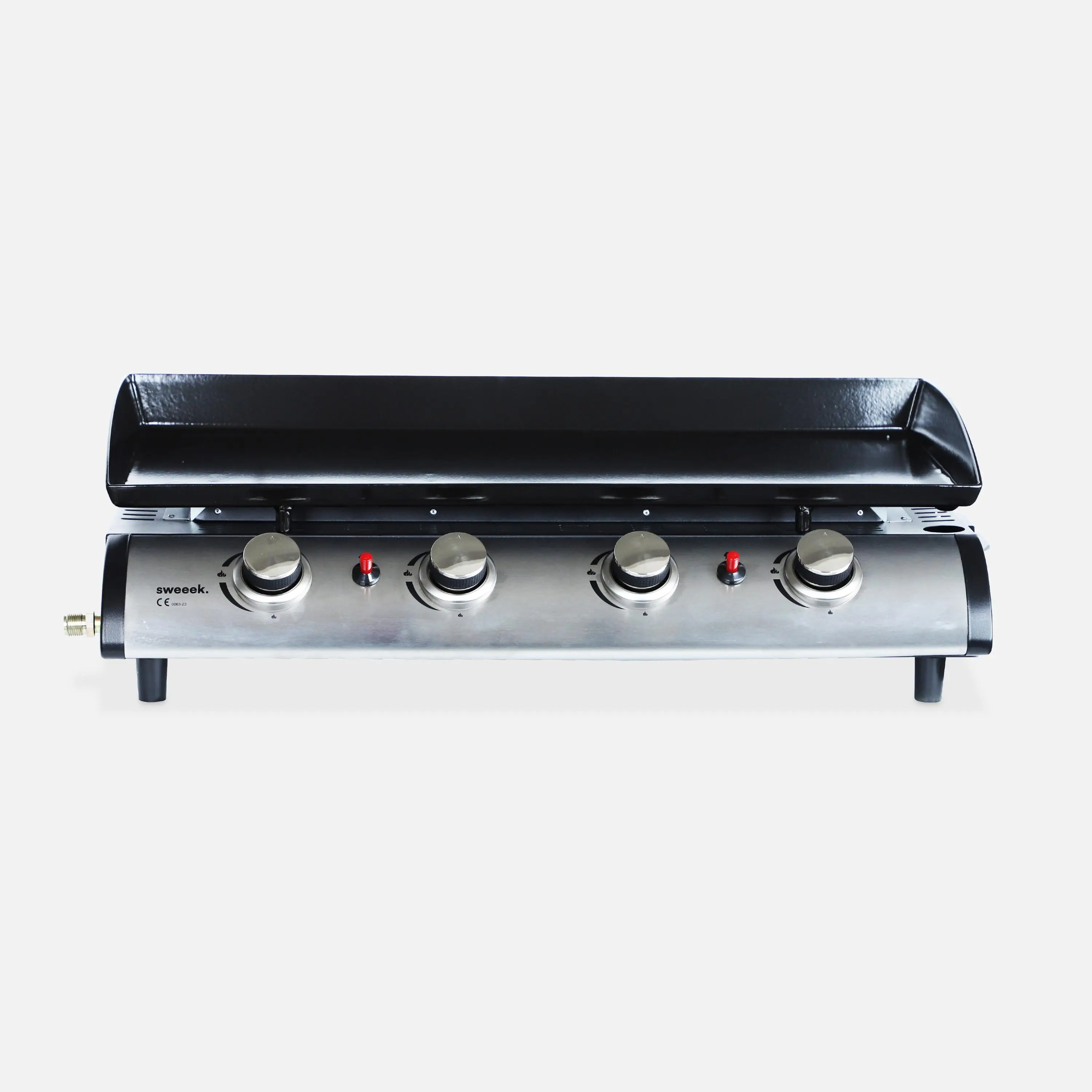 Plancha gaz 4 brûleurs inox 10kW