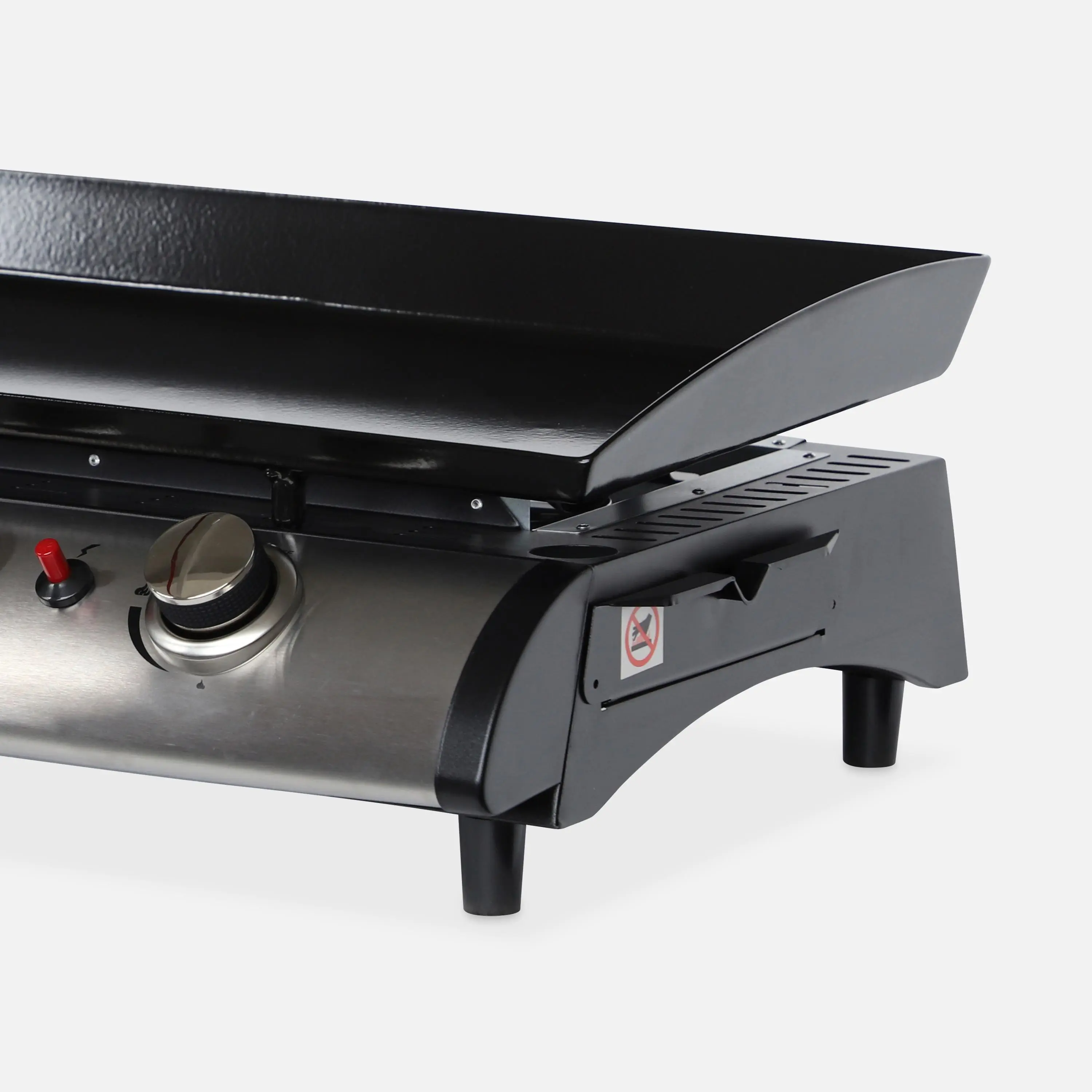 Plancha gaz 4 brûleurs inox 10kW