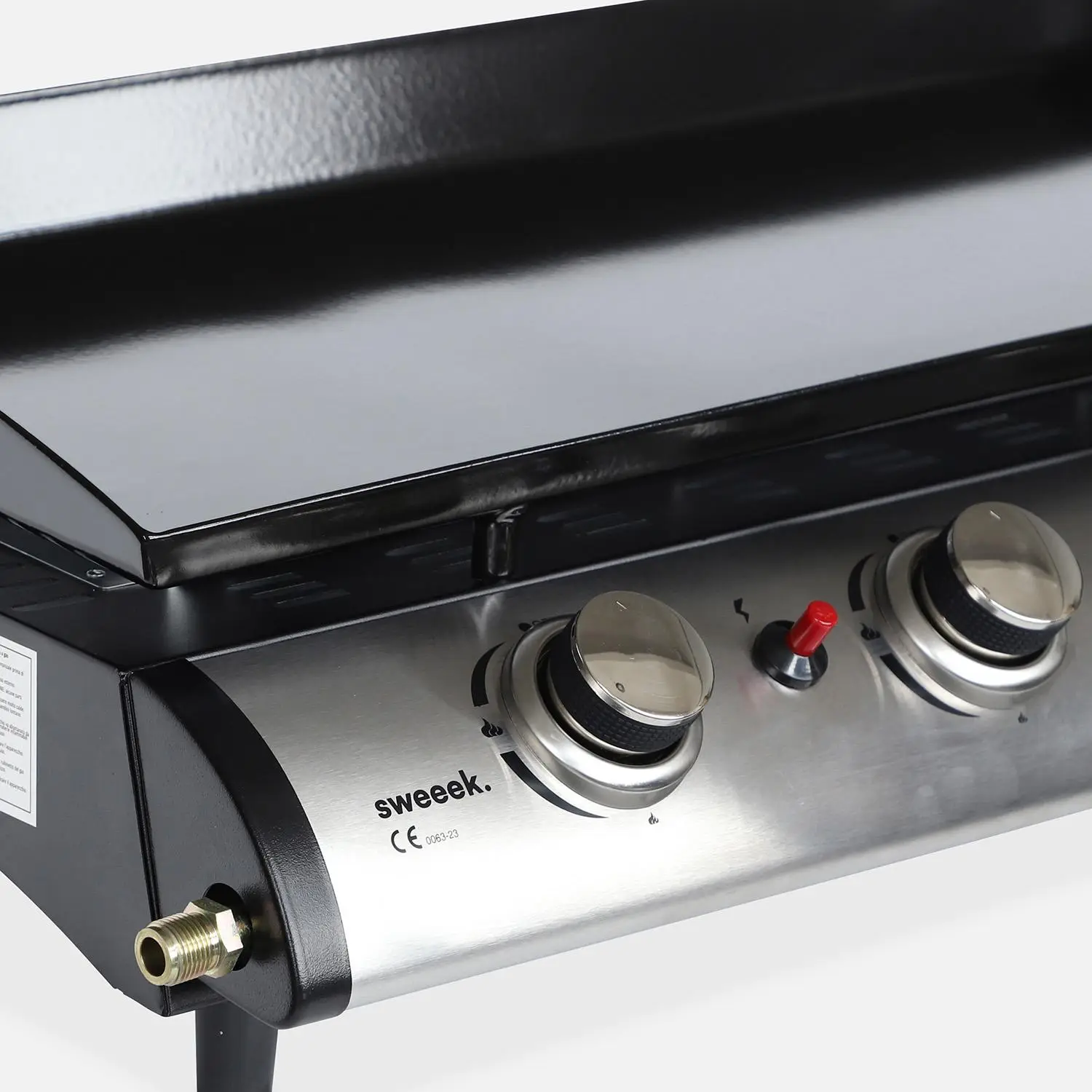 Plancha gaz 4 brûleurs inox 10kW avec ustensiles
