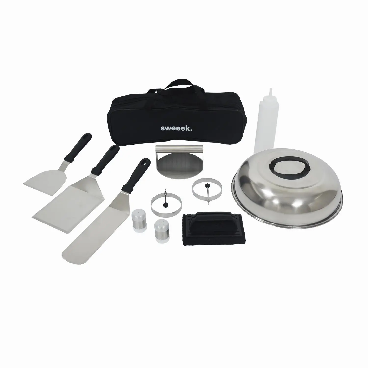 Plancha gaz 4 brûleurs inox 10kW avec ustensiles