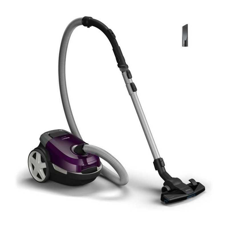 Aspirateur Traineau avec sac - PHILIPS - XD3100/06 - 900 W - 79 dB - Violet