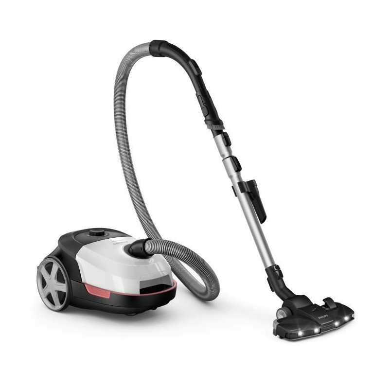 Aspirateur traineau avec sac - PHILIPS XD6122/12 - 900 W - 4 L - Blanc polaire