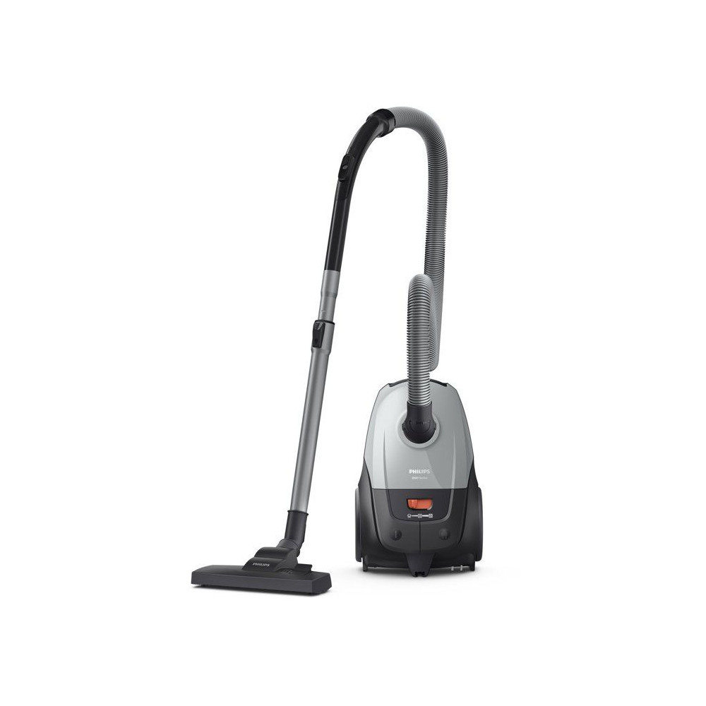 Aspirateur traineau avec sac - PHILIPS - XD2142/12? - Aspirateur Série 2000 filtre Hepa - 800 W - 77 dB - 3 L - Gris clair
