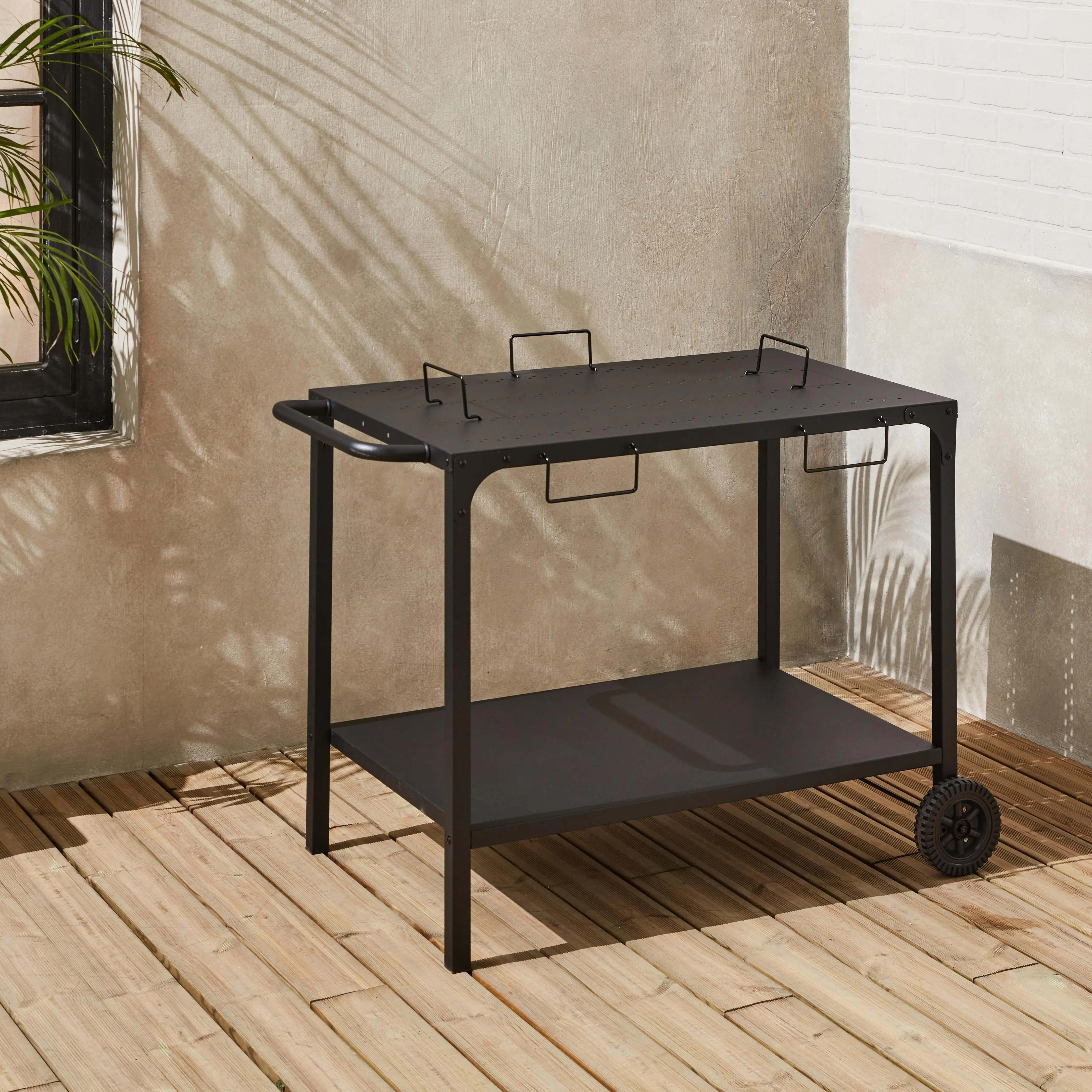 Desserte plancha modulable acier