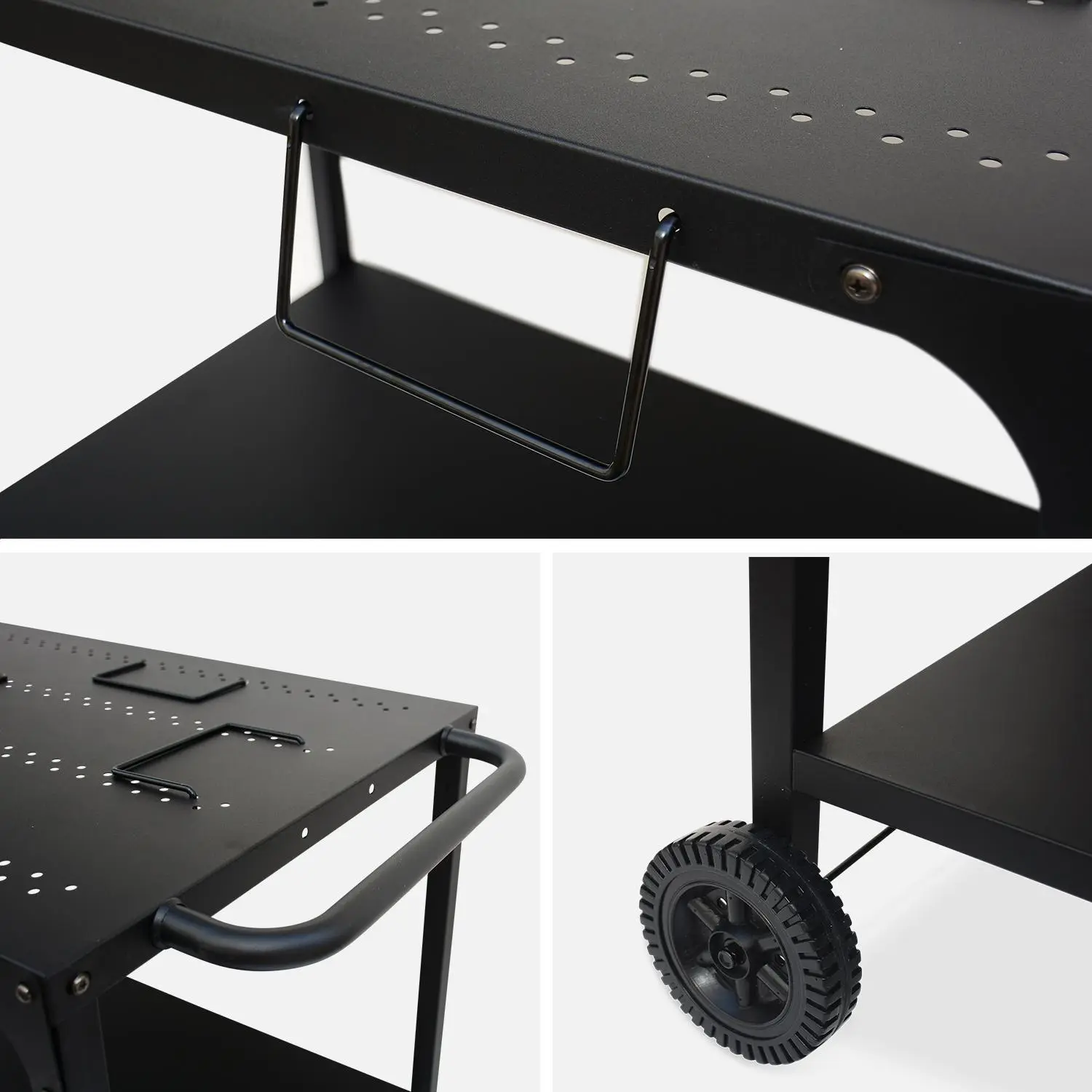 Desserte plancha modulable acier