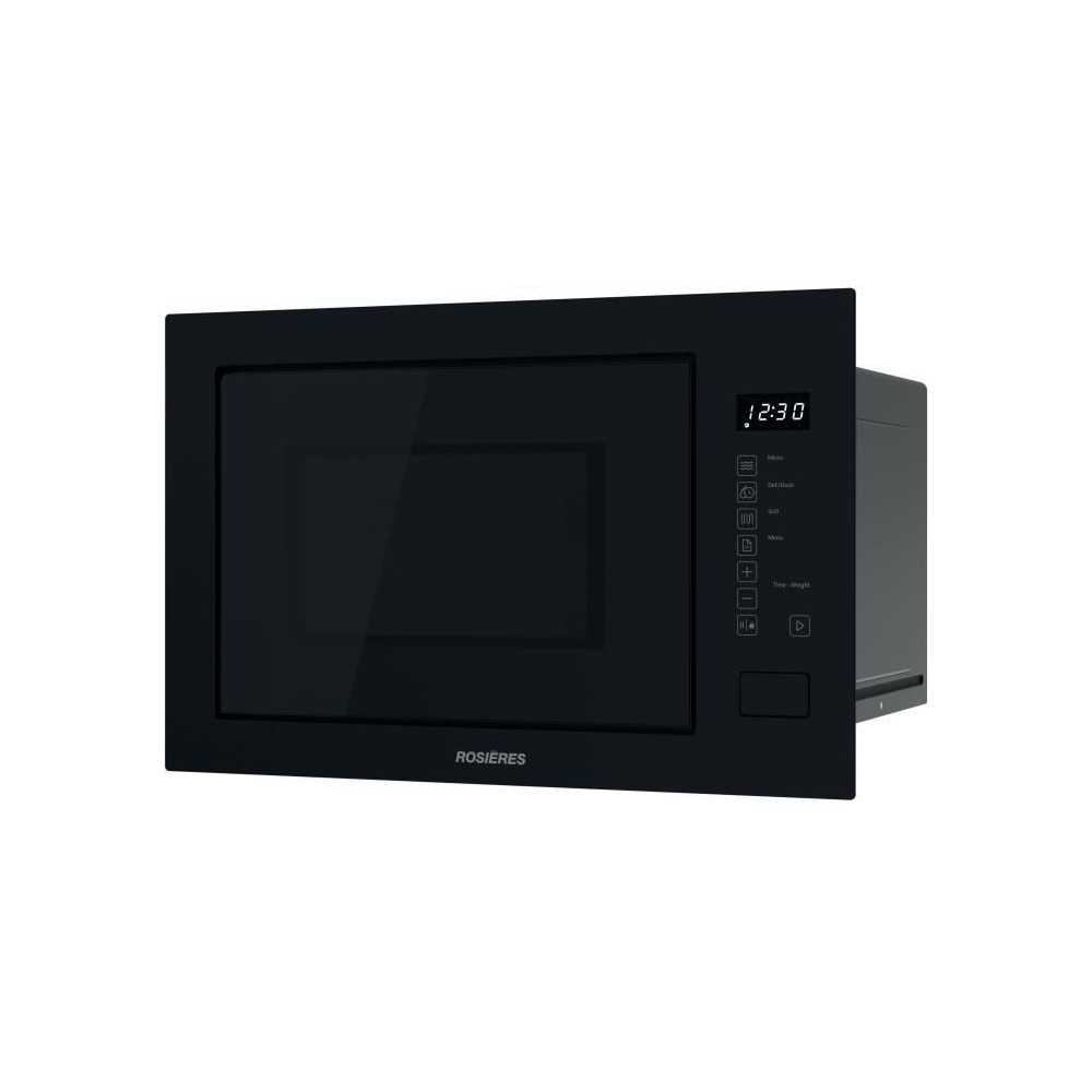 Micro-ondes encastrable - ROSIERES - RO38FL7N25LWB - Noir - 28 L - 59,5 x 36,8 x 38,5 cm