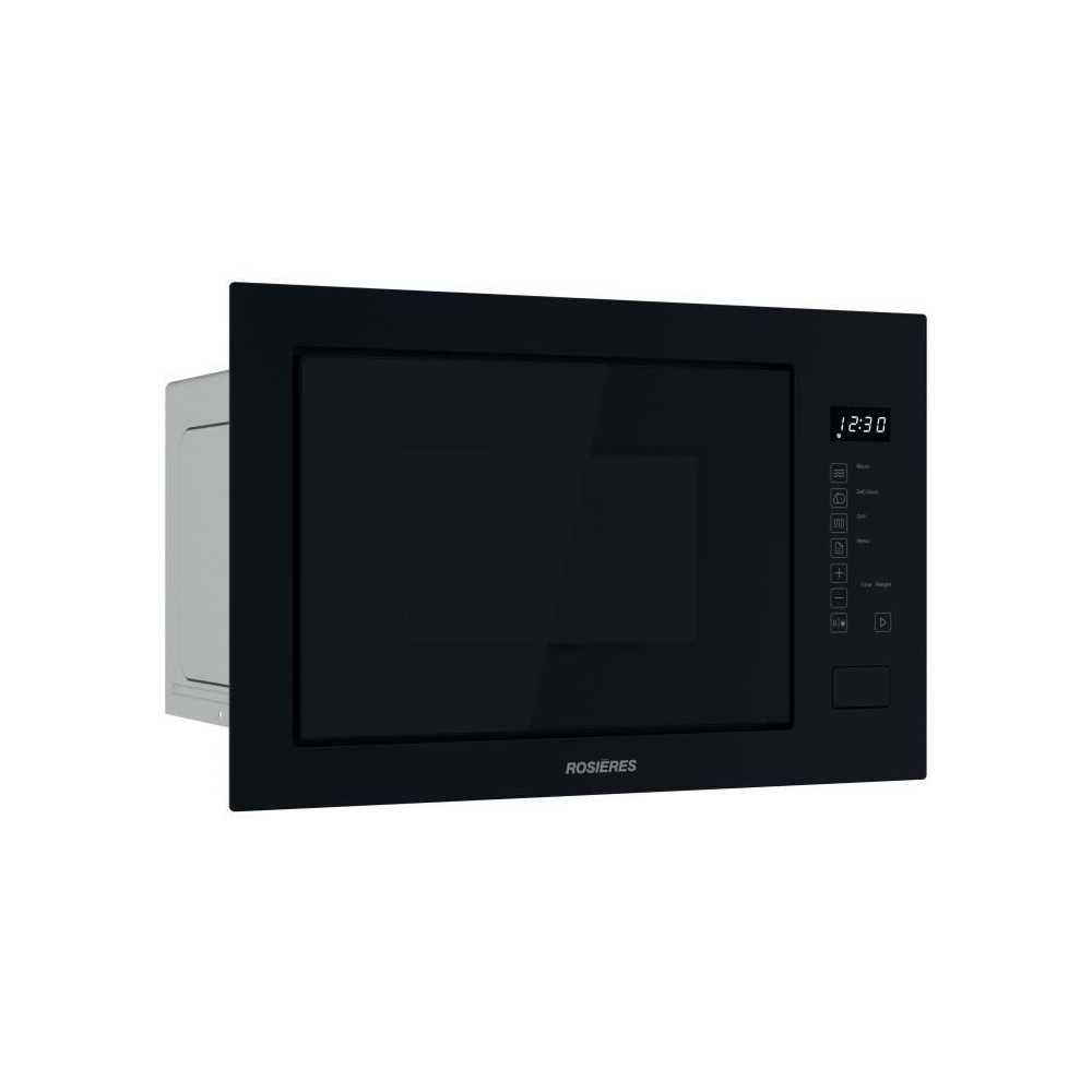 Micro-ondes encastrable - ROSIERES - RO38FL7N25LWB - Noir - 28 L - 59,5 x 36,8 x 38,5 cm