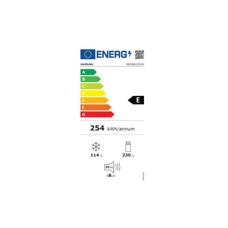 Samsung Réfrigérateur combiné 59.5cm 344l blanc - RB33B612EWW