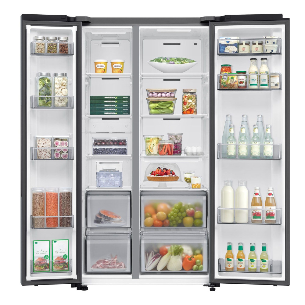 Réfrigérateur américain - SAMSUNG - RS70F65QET - 2 portes - 659 L - Classe E - Platinum Inox