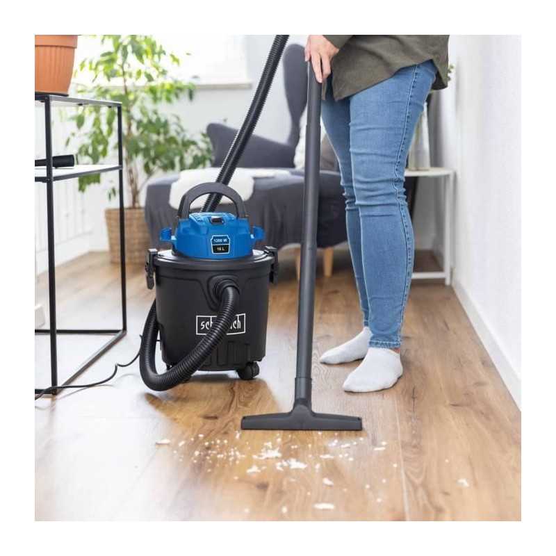 Aspirateur eau et poussiere VC16 - 1200 W - Cuve plastique 16L - SCHEPPACH