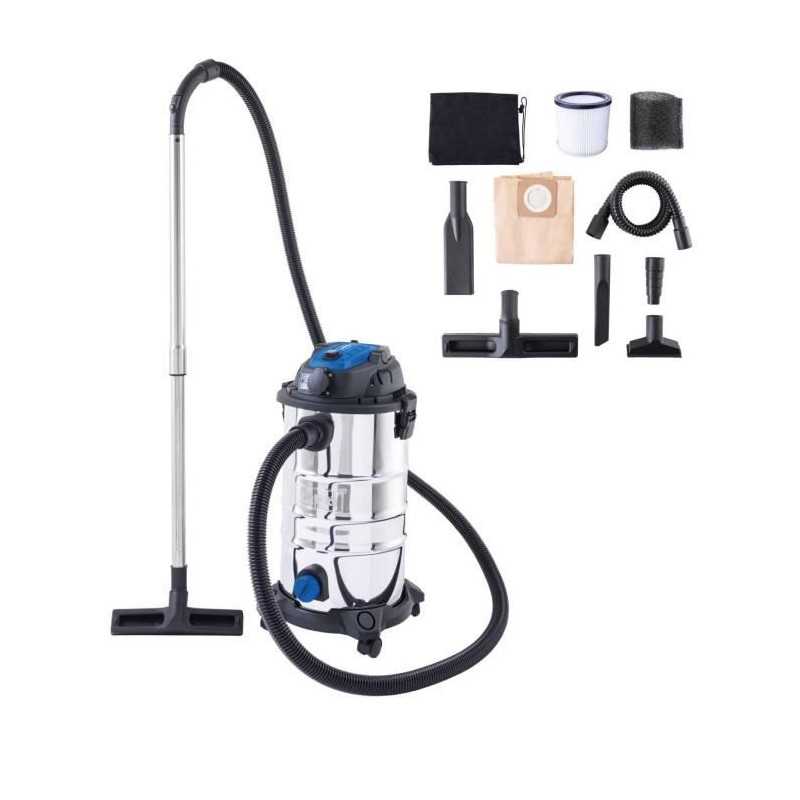 Aspirateur eau et poussiere VC30 premium - 1500 W - Cuve inox 30L - SCHEPPACH