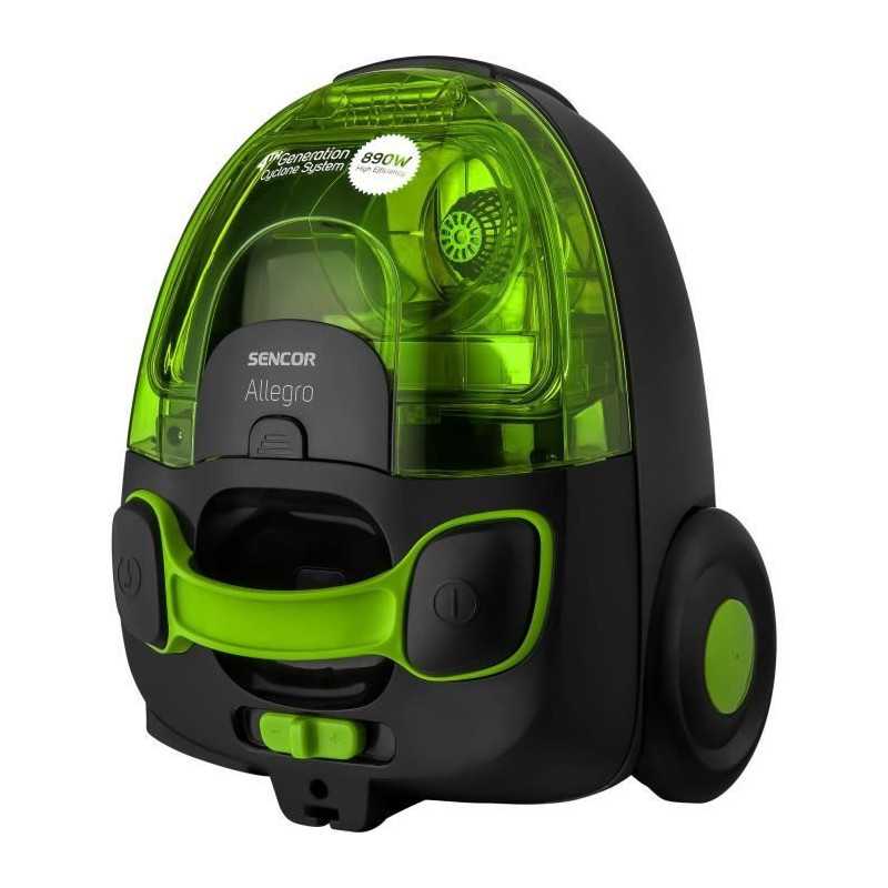 Aspirateur sans sac - SENCOR - SVC 510GR-EUE2 - Moteur ECO 890 W - 76 dBA - 1,5 L - Systeme cyclone - Vert