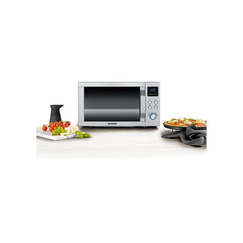Micro-ondes combiné - SEVERIN - MW 7774 - Inox - 25 L - 48,3 x 43,5 x 28,1 cm
