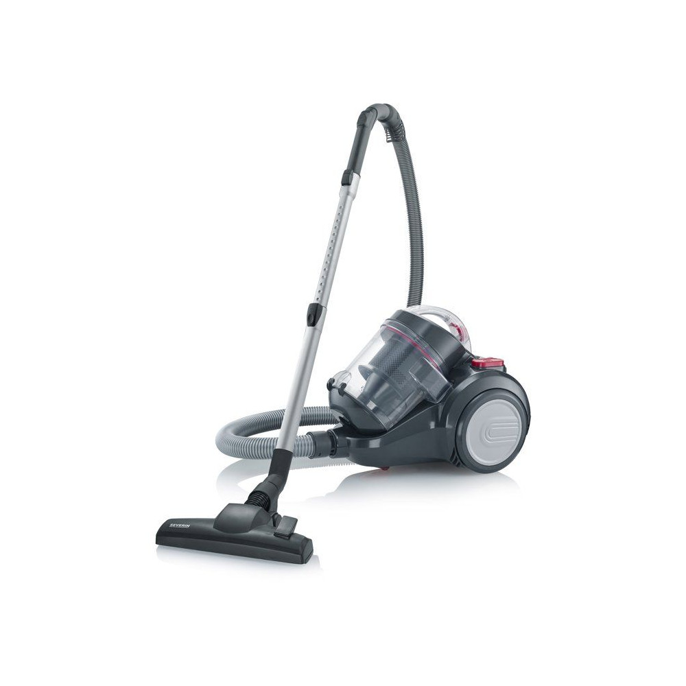 SEVERIN CY7089 - Aspirateur Traineau sans sac cyclonique - 750 W - 79 dB - 2 L - Noir / Rouge
