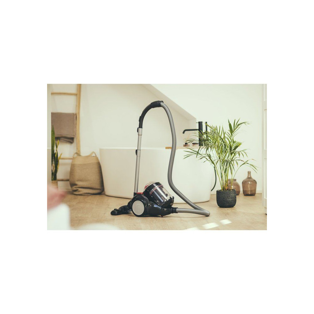 SEVERIN CY7089 - Aspirateur Traineau sans sac cyclonique - 750 W - 79 dB - 2 L - Noir / Rouge