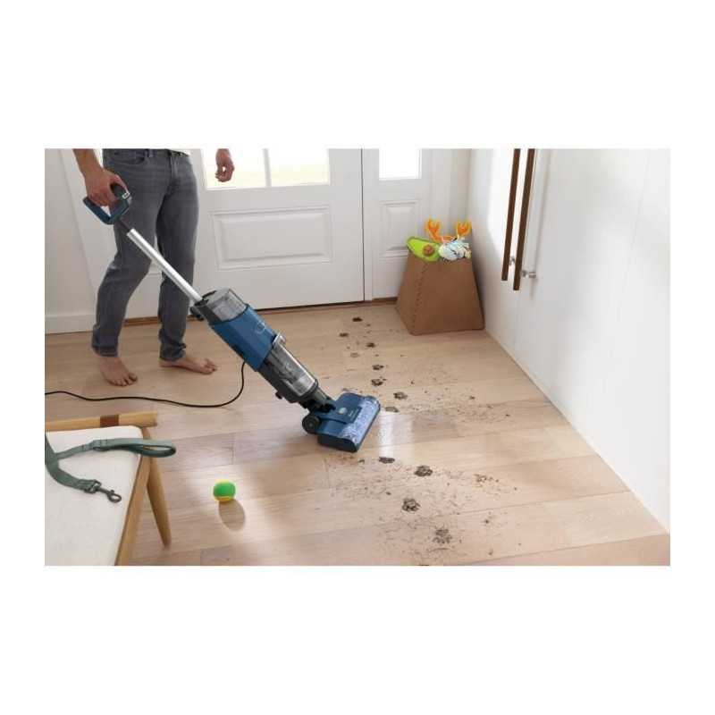 NEW SHARK HydroVac WD100EU - Nettoyeur Filaire sols durs - Brosse rotative antimicrobienne - Aspire et nettoie