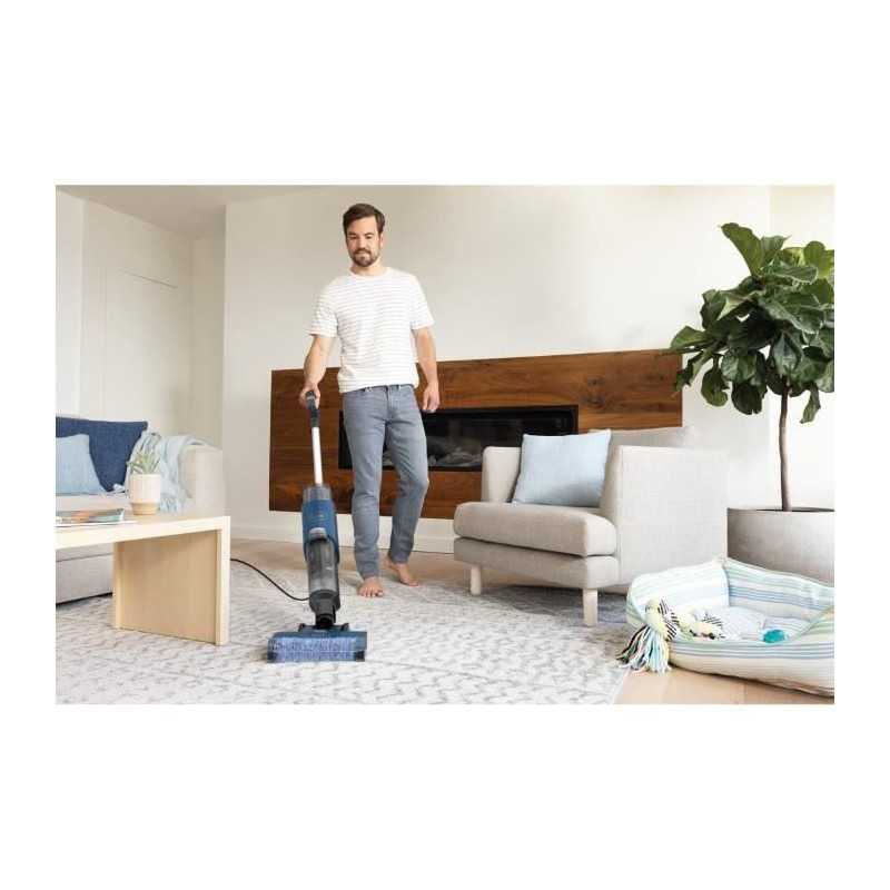 NEW SHARK HydroVac WD100EU - Nettoyeur Filaire sols durs - Brosse rotative antimicrobienne - Aspire et nettoie