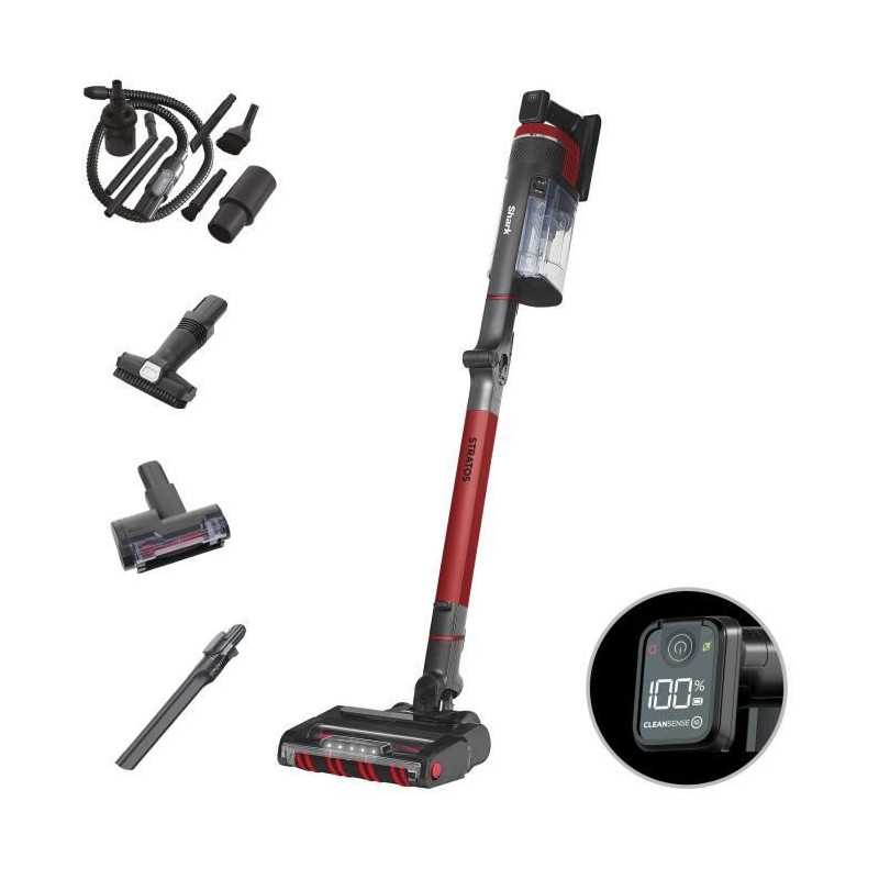 SHARK Stratos IZ400EU - Aspirateur Balai sans fil - Technologie DuoClean + PowerFins Plus - Eclairage LED
